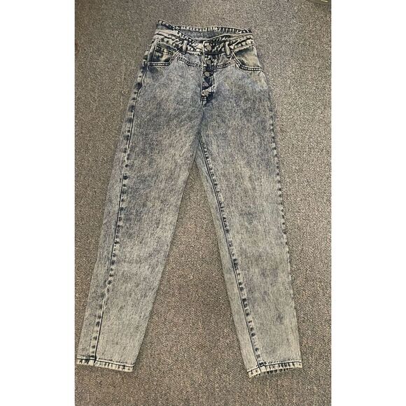 Riot Women's‎ High Rise Mom Jeans Size 2 Blue Acid Wash Vintage - Picture 1 of 6